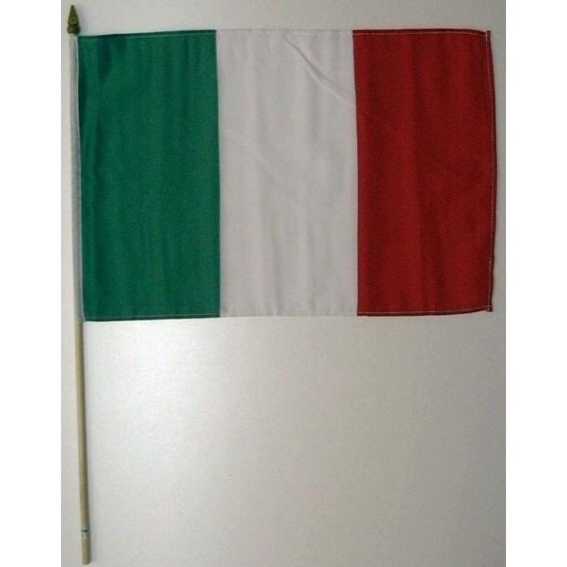 国旗　イタリア　棒付き小サイズ 旗：３０cm×４５cm 棒の長さ：６０cm　（6662390）　 送料別 通常配送