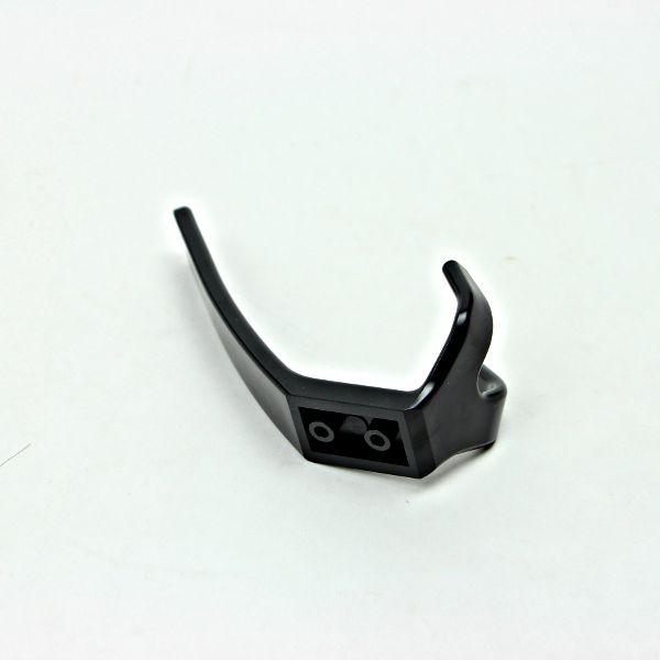 プラスチック製壁用フック 黒 ビス止め式 0416K1 奥行：約62mm (mono