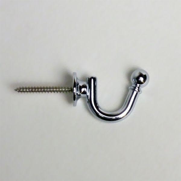 金属製壁用フック ビス止め式 58435ZN1 奥行：約44mm （7336870） 送料