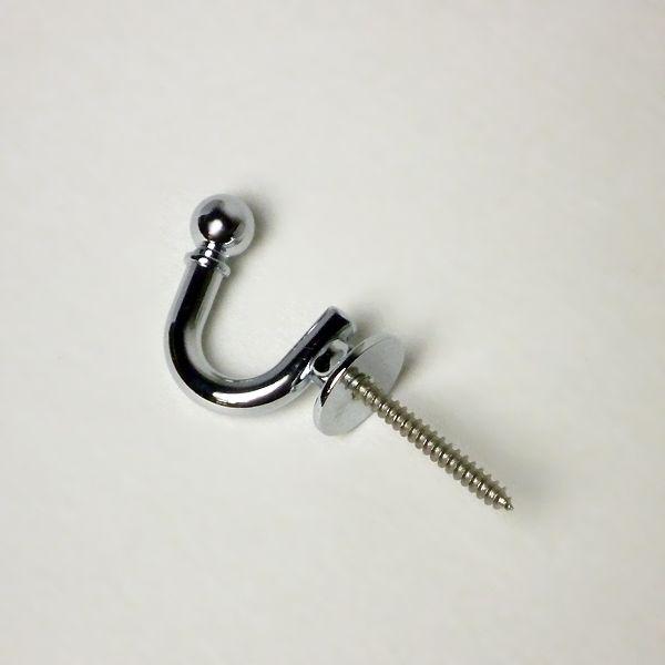 金属製壁用フック ビス止め式 58435ZN1 奥行：約44mm （7336870） 送料