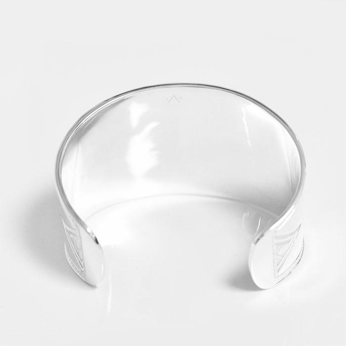 ≪ADRAR≫ アドラル 太陽 デザイン ボリューム 幅広 シルバー バングル カフ ネイティブジュエリー Sun Cuff (Silver)の画像