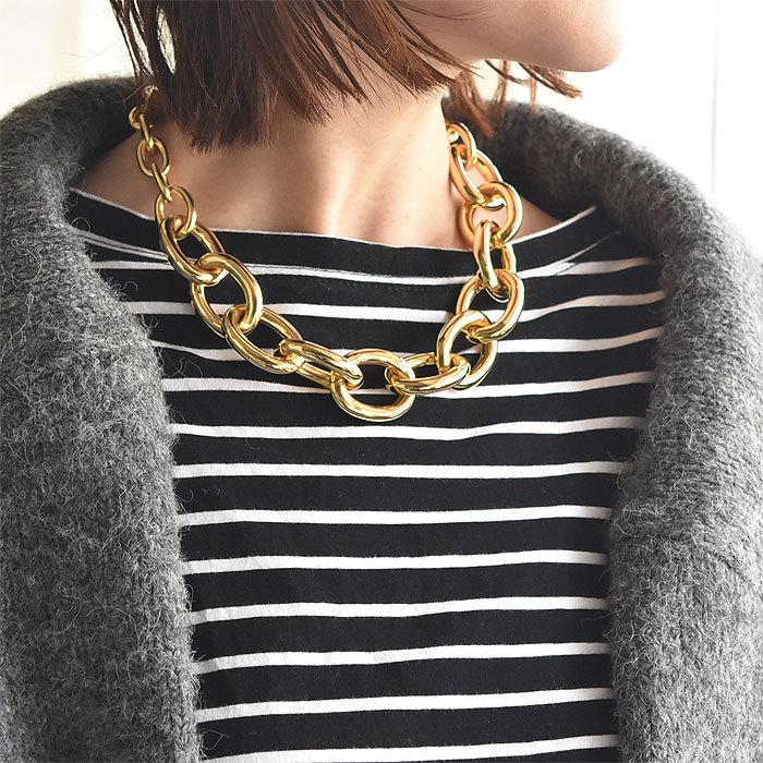 ★ BEN AMUN ベンアムン ボリューム 大きめ チェーン デザイン ネックレス 24金仕上げ Monah Necklace Gold_3