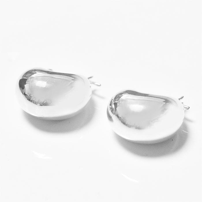 BULBS バルブス ぷっくり ボリューム ドーム シルバー フープ ピアス SV925 Calceolaria biflora Silver BULBS