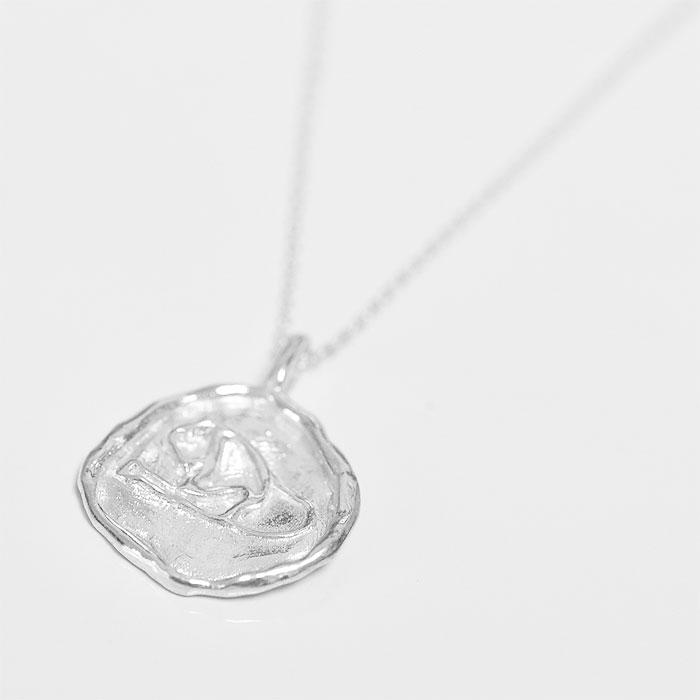 chibi jewels チビジュエルズ エジプト ヒエログリフ ライオン モチーフ コインネックレス ネックレス コイン Hieroglyph Lion Coin Necklace Silver_1