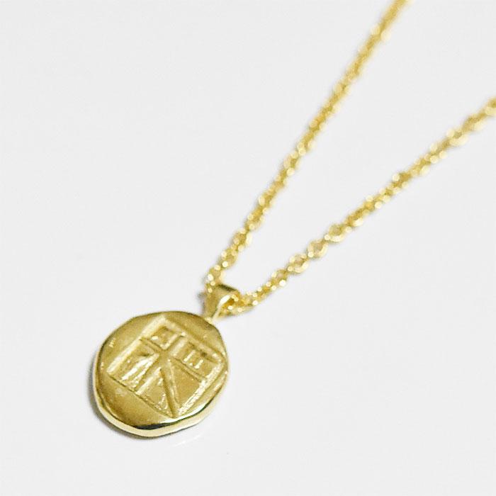 chibi jewels チビジュエルズ 古代 ギリシャ アイギナ コインネックレス カメ 亀 レリーフ ゴールド 14金仕上げ Aigina Turtle Coin Necklace Gold platedの画像