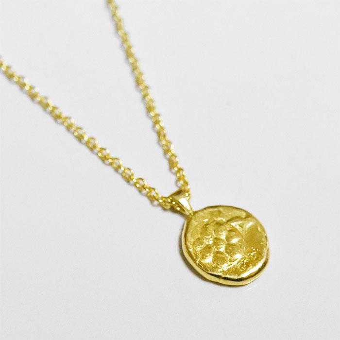 chibi jewels チビジュエルズ 古代 ギリシャ アイギナ コインネックレス カメ 亀 レリーフ ゴールド 14金仕上げ Aigina Turtle Coin Necklace Gold platedの画像