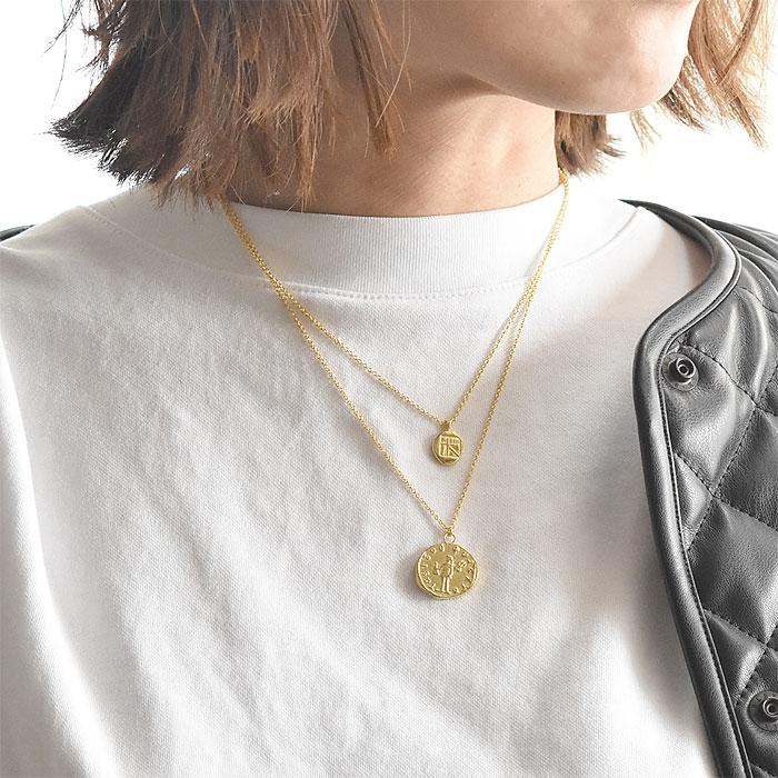 chibi jewels チビジュエルズ 古代 ギリシャ アイギナ コインネックレス カメ 亀 レリーフ ゴールド 14金仕上げ Aigina Turtle Coin Necklace Gold platedの画像