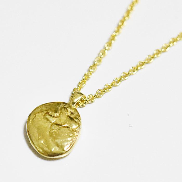 chibi jewels チビジュエルズ 古代 ギリシャ イオニア コインネックレス ライオン レリーフ ゴールド 14金仕上げ Ionia Lion Coin Necklace Gold platedの画像
