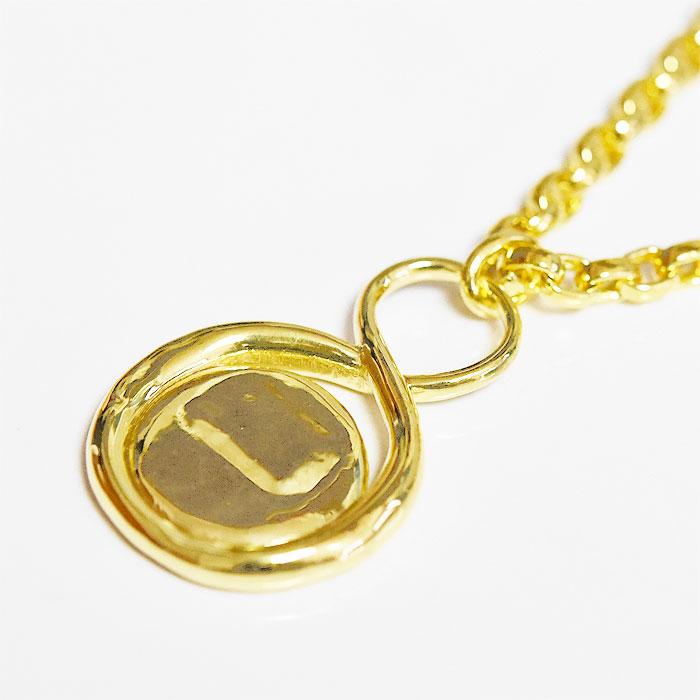 ≪chibi jewels≫ チビジュエルズ サンセット デザイン コインネックレス ボリューム マンテル ネックレス ゴールド 14金仕上げ Sunset Necklace (Gold)の画像