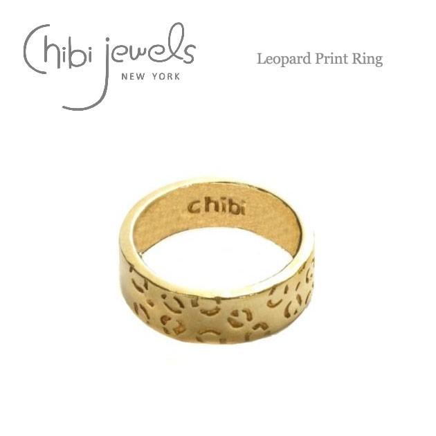 chibi jewels チビジュエルズ レオパード ゴールド ヒョウ柄 刻印 リング 指輪 Leopard Print Ring Gold