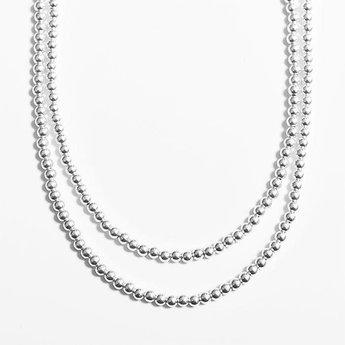 HARPO アルポ ハルポ ナバホパール ネックレス 4mm シルバー ボールチェーン 約81cm 2WAY 2連 ロング ネックレス SV925 NAVAJO PEARL Necklace Silver｜handsoftheworld｜02