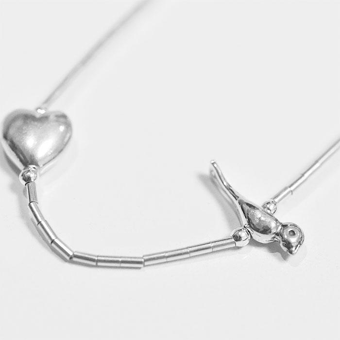 ≪HARPO≫ アルポ パルポ ハート 動物 アニマル モチーフ 鳥 バード クマ シルバー ネックレス ズニ ナバホ SV925 Fetish Necklace (Silver)の画像