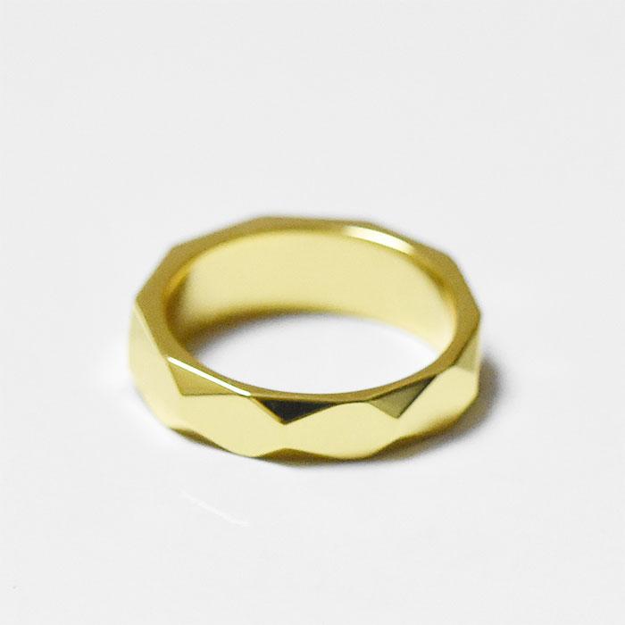Jackie Mack ジャッキー マック ボリューム 幅広 多面 デザイン リング 指輪 ゴールド Lunar Ring Gold_1