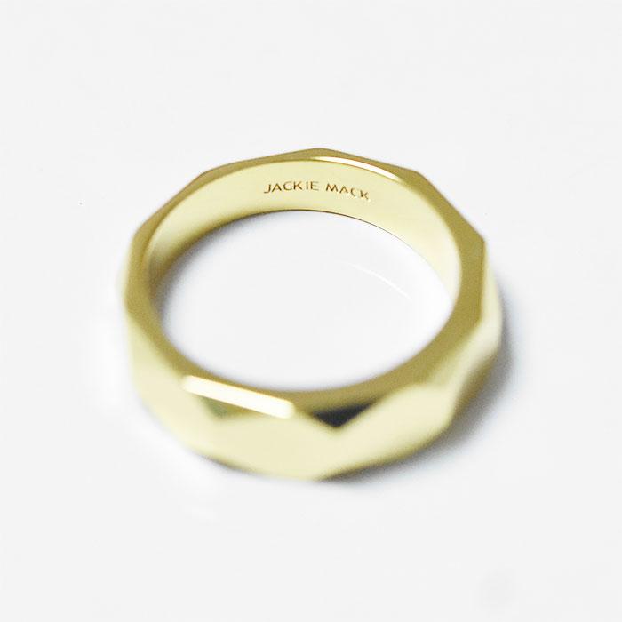 Jackie Mack ジャッキー マック ボリューム 幅広 多面 デザイン リング 指輪 ゴールド Lunar Ring Gold_2