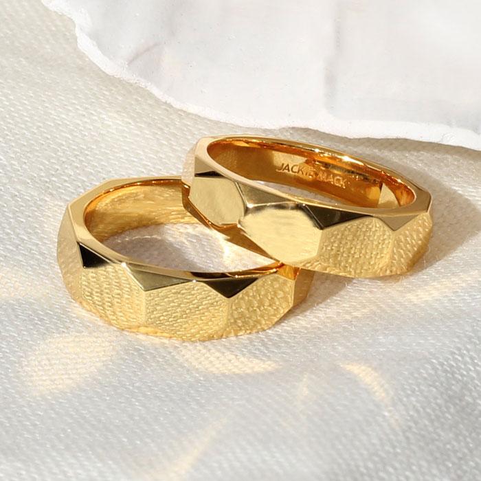 Jackie Mack ジャッキー マック ボリューム 幅広 多面 デザイン リング 指輪 ゴールド Lunar Ring Gold_4