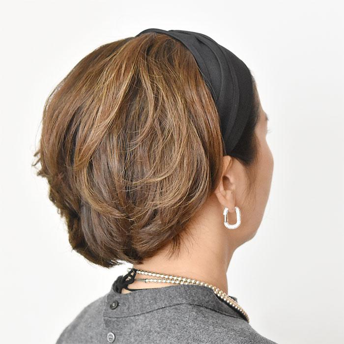 ≪Jennifer Ouellette≫ ジェニファーオーレット ブラック 黒 リボン スカーフ グログラン 幅広 カチューシャ ヘアバンド 3WAY Grosgrain Changeable Headscarfの画像