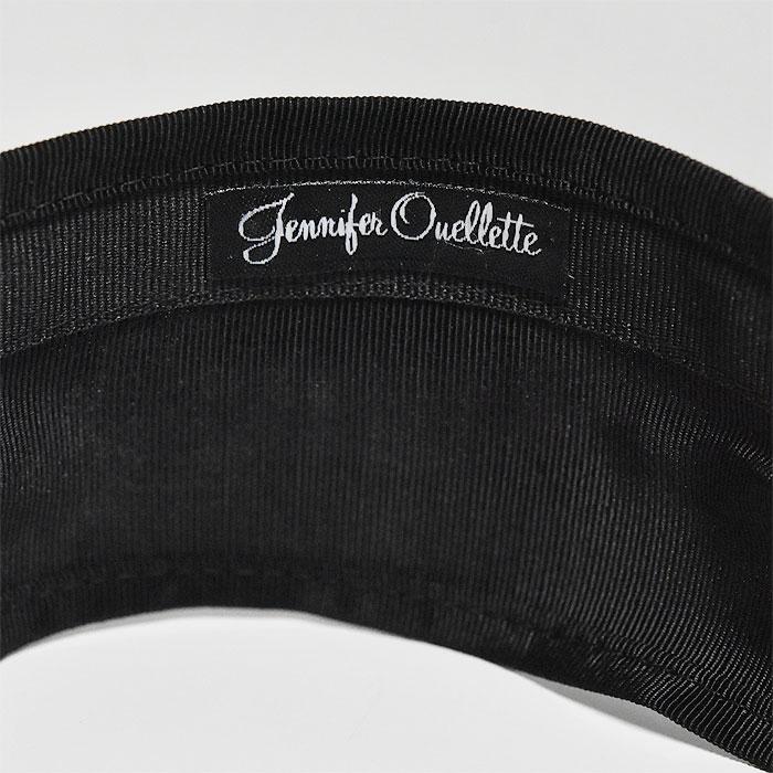 ≪Jennifer Ouellette≫ ジェニファーオーレット ブラック 黒 リボン スカーフ グログラン 幅広 カチューシャ ヘアバンド 3WAY Grosgrain Changeable Headscarfの画像