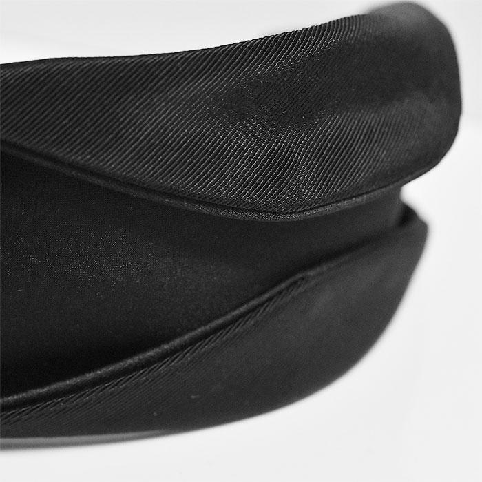 ≪Jennifer Ouellette≫ ジェニファーオーレット ブラック 黒 グログラン サテン 幅広 カチューシャ ヘアバンド Satin & Grosgrain Matisse Headbandの画像