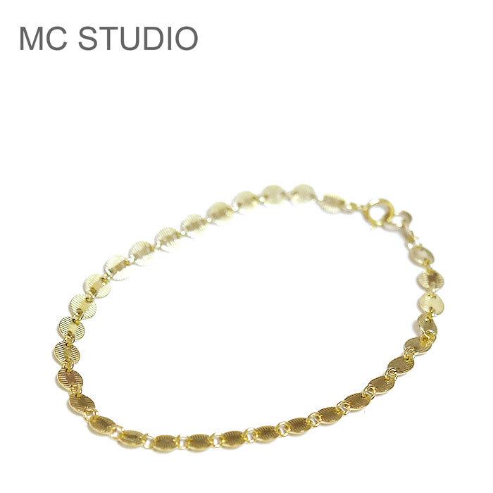 MC STUDIO エムシースタジオ ディスク チェーン ゴールド ブレスレット Disk Chain Blacelet Gold