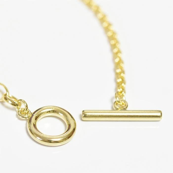 MC STUDIO エムシースタジオ 楕円 オーバル リンク 切り替え チェーン ゴールド ブレスレット Oval Circle W Chain Bracelet Gold_2