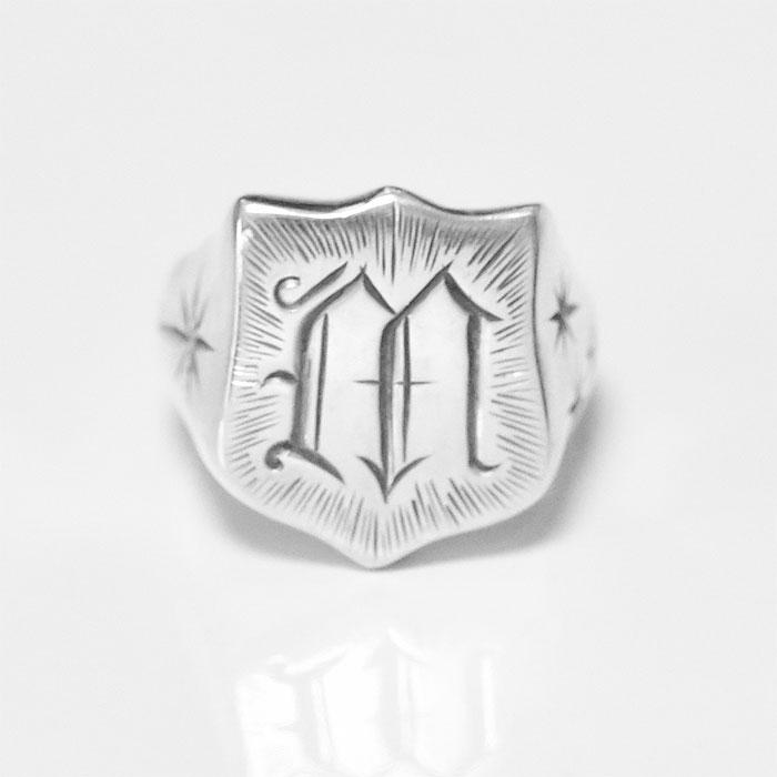 ≪STASH JEWELLERY≫ スタッシュジュエリー イニシャル 刻印 シルバー リング SV925 Initial RING (Silver)の画像