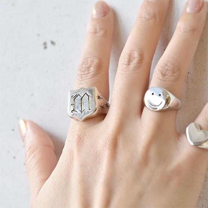 ≪STASH JEWELLERY≫ スタッシュジュエリー イニシャル 刻印 シルバー リング SV925 Initial RING (Silver)の画像
