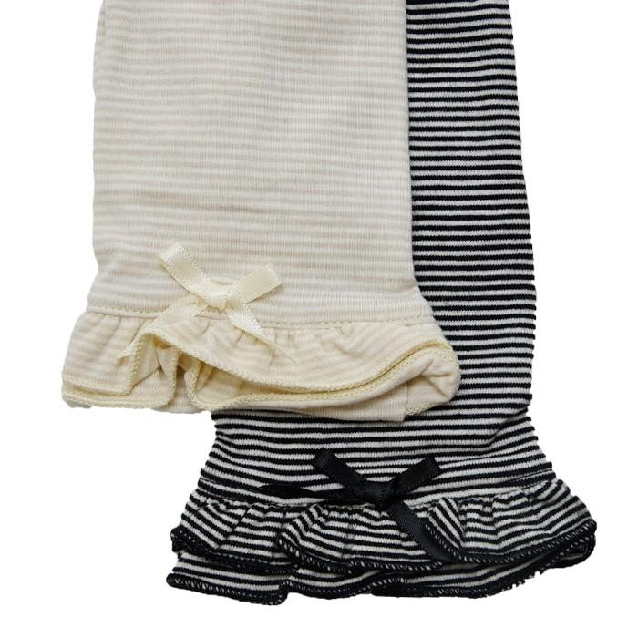 手袋 UV手袋 ショート 五指 大豆繊維 冷感 レディース ボーダーフリル すべり止め付き /メール便送料無料 UVカット UVケア おしゃれ 母の日 |  | 06