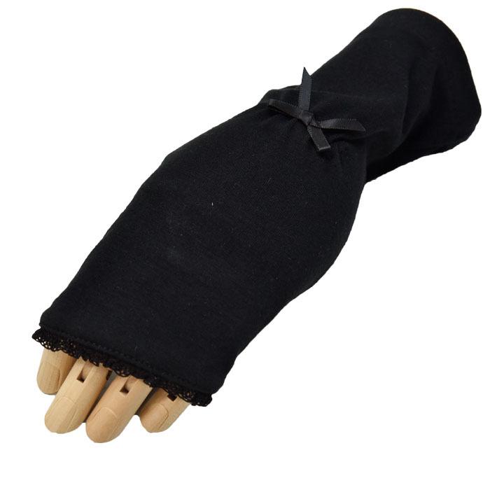 手袋 UV手袋 ショート 指無し 大豆繊維 冷感 レディース 無地 レース すべり止め付き /メール便送料無料 UVカット UVケア おしゃれ 母の日 |  | 07