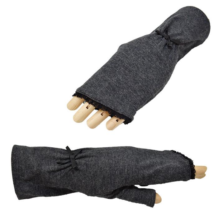 手袋 UV手袋 ショート 指無し 大豆繊維 冷感 レディース 無地 レース すべり止め付き /メール便送料無料 UVカット UVケア おしゃれ 母の日 |  | 09