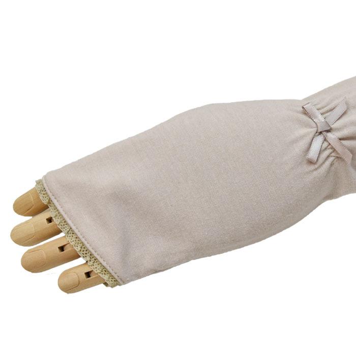 手袋 UV手袋 ショート 指無し 大豆繊維 冷感 レディース 無地 レース すべり止め付き /メール便送料無料 UVカット UVケア おしゃれ 母の日 |  | 10