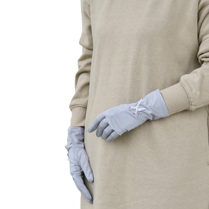 手袋 UV手袋 ショート 五指 冷感 レディース リボン /メール便送料無料 UVカット UVケア おしゃれ 紫外線対策 母の日 |  | 07