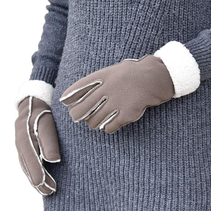 手袋 レディース 防寒 フリース ゲージ 五指 裏ボア すべり止め /暖かい 柔らかい 保温 自転車 通勤 通学 アームウオーマー あったかグッズ |  | 05