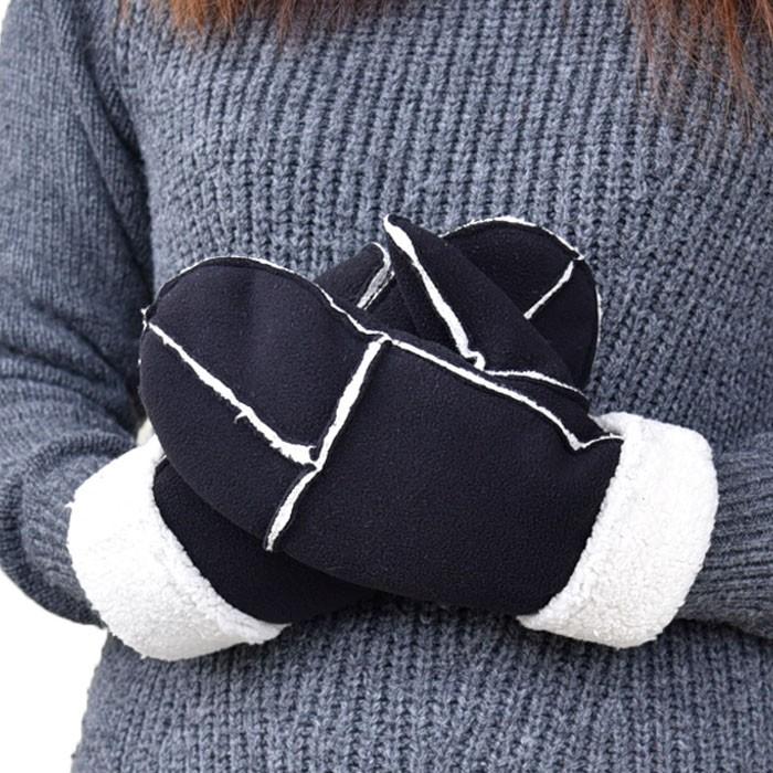 手袋 レディース 防寒 フリース ゲージ ミトン 裏ボア すべり止め /暖かい 柔らかい 保温 自転車 通勤 通学 アームウォーマー あったかグッズ |  | 05