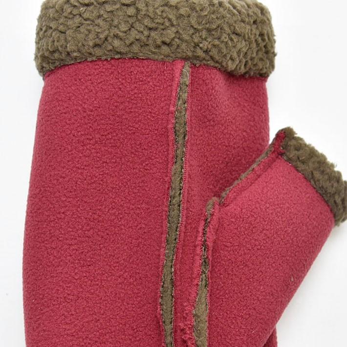 手袋 レディース 防寒 フリース ゲージ 指なし 裏ボア カラーコンビ スマホ すべり止め /暖かい 柔らかい 保温 通勤 通学 アームウォーマー あったかグッズ |  | 08
