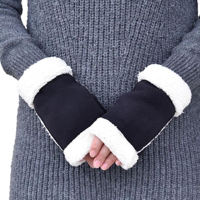 手袋 レディース 防寒 フリース ゲージ 指なし 裏ボア スマホ すべり止め /暖かい 柔らかい 保温 通勤 通学 アームウォーマー あったかグッズ |  | 03