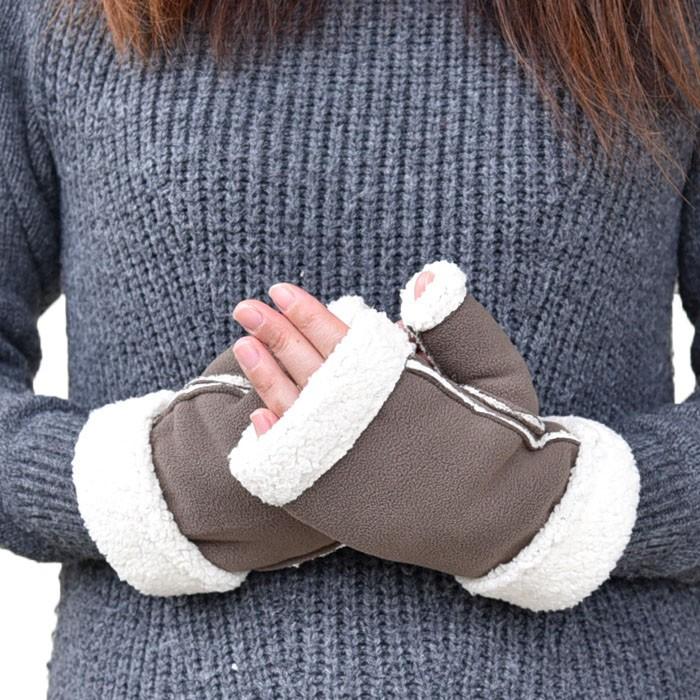 手袋 レディース 防寒 フリース ゲージ 指なし 裏ボア スマホ すべり止め /暖かい 柔らかい 保温 通勤 通学 アームウォーマー あったかグッズ |  | 05