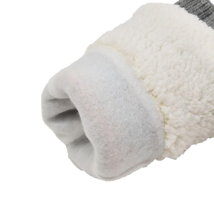 手袋 レディース 防寒 ニット ケーブル 雪柄 裏起毛 裾長め【メール便送料無料】/暖かい 柔らかい 保温 自転車 通勤 通学 あったかグッズ |  | 05