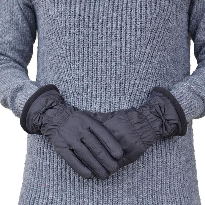 手袋 レディース 防寒 防風手袋 シャーリング リボン 裏ボア すべり止め /発熱 保湿 自転車 暖かい 柔らかい 通勤 通学 |  | 02