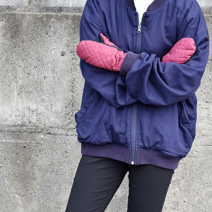 手袋 レディース 防風 ミトン キルティング リボン ニットカウス 裏ボア すべり止め メール便送料無料 発熱 保温 暖かい 柔らかい かわいい 通勤 通学 |  | 05