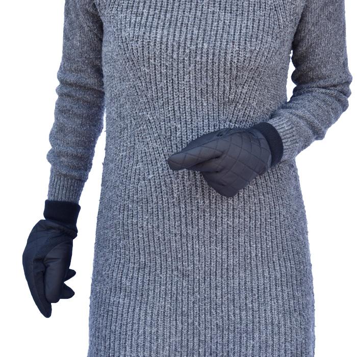 手袋 レディース 防寒 防風 キルティング 裏ボア ニットカウス すべり止め 自転車 通勤 通学 メール便送料無料 防寒対策 あったかグッズ |  | 11