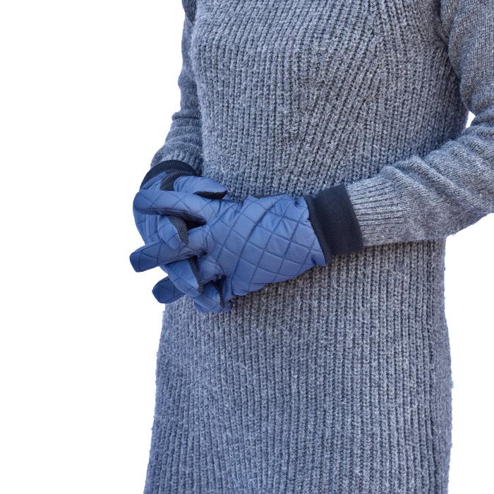 手袋 レディース 防寒 防風 キルティング 裏ボア ニットカウス すべり止め 自転車 通勤 通学 メール便送料無料 防寒対策 あったかグッズ |  | 09