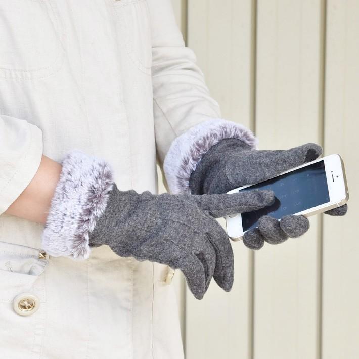 手袋 レディース 防寒 ジャージ 裾ボア スマホ対応 /暖かい 柔らかい 保温 通勤 通学 アームウォーマー あったかグッズ |  | 02