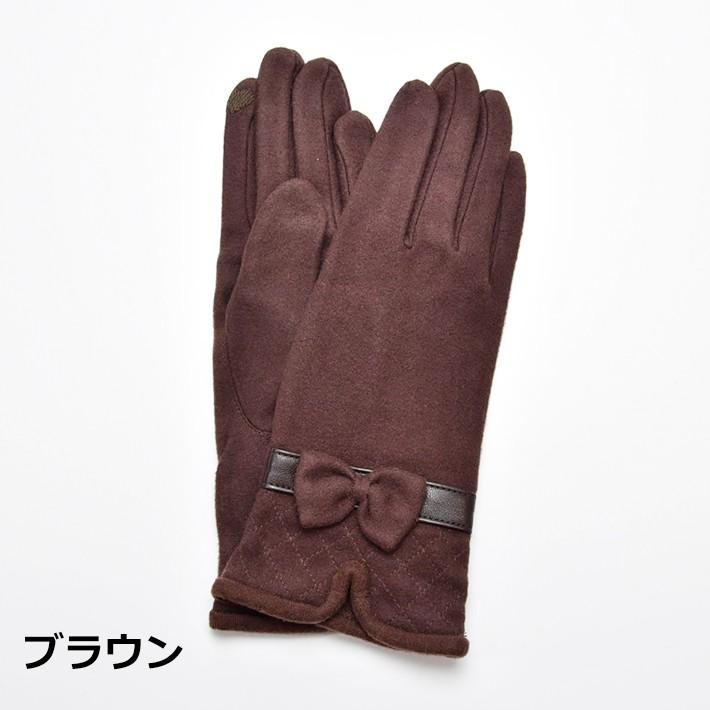 手袋 レディース 防寒 ジャージ 大リボン 裾キルティング スマホ対応 /暖かい 柔らかい 保温 通勤 通学 アームウォーマー あったかグッズ |  | 08