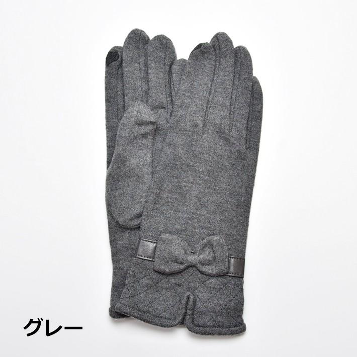 手袋 レディース 防寒 ジャージ 大リボン 裾キルティング スマホ対応 /暖かい 柔らかい 保温 通勤 通学 アームウォーマー あったかグッズ |  | 09