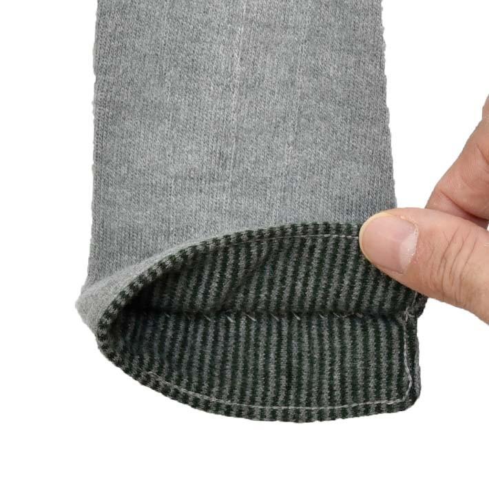 手袋 レディース 防寒 ジャージ 指切り 裾ボーダー 三本飾り 【メール便送料無料】暖かい 柔らかい 保温 通勤 通学 あったかグッズ |  | 06