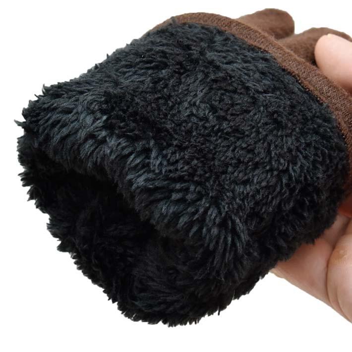 手袋 レディース 防寒 ジャージ 裏ボア ボタン 三本飾り 【メール便送料無料】暖かい 柔らかい 保温 通勤 通学 あったかグッズ |  | 06