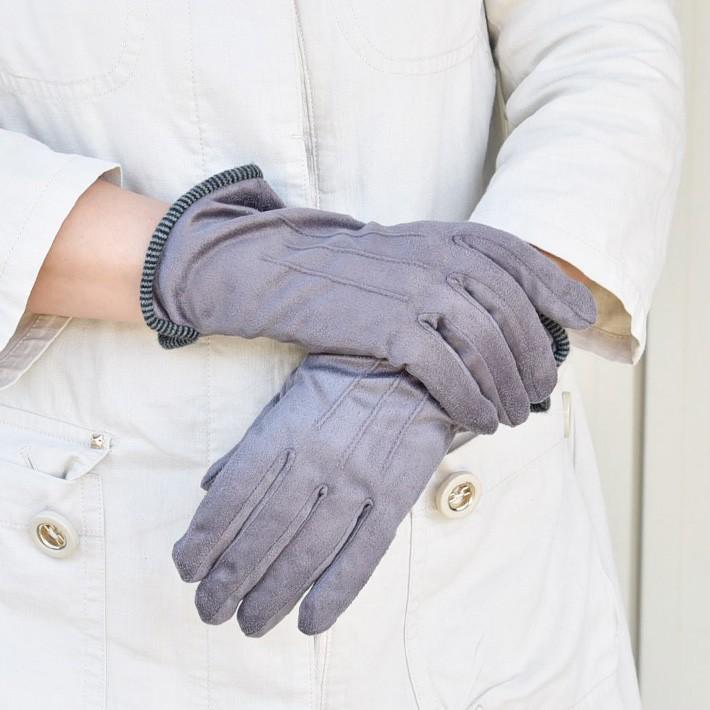 手袋 レディース 防寒 フェイクスウェード 三本飾り 裏ボア スマホ対応 /暖かい 柔らかい 保温 通勤 通学 あったかグッズ |  | 05