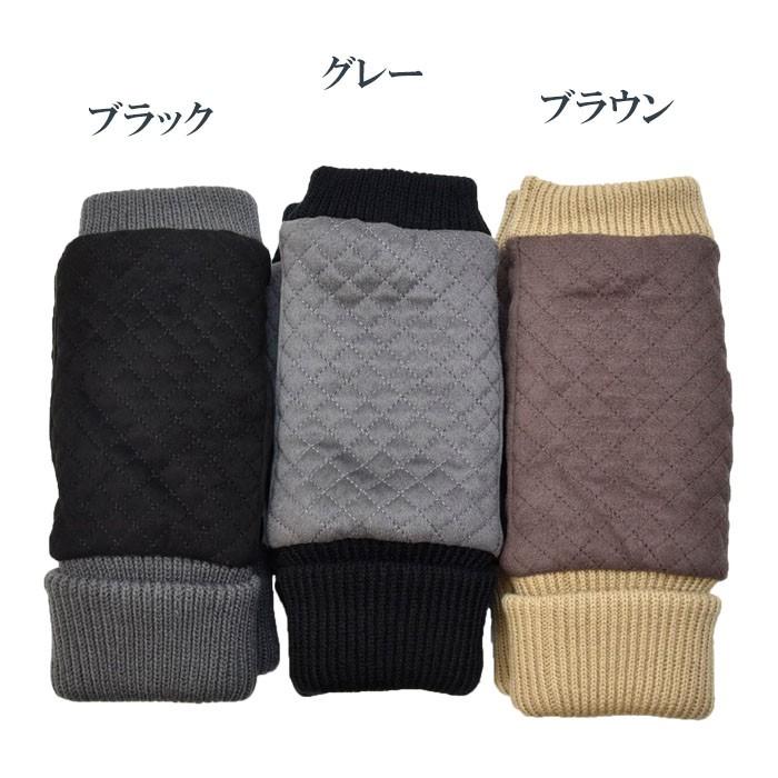 手袋 レディース 防寒 フェイクスウェード 指なし 裏ボア キルティング スマホ /指切り フィンガーレス アームウォーマー 暖かい 柔らかい 保温 通勤 通学 |  | 09