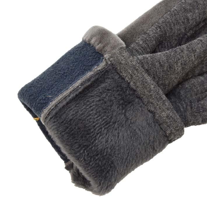 手袋 レディース 防寒 ジャージ ベロア風 花コサージュ 裏フリース 裏ボア 【メール便送料無料】 /保温 暖かい 柔らかい おしゃれ 通勤 通学 あったかグッズ |  | 07