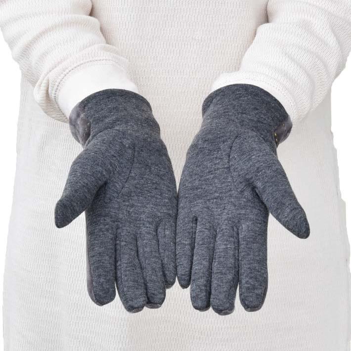 手袋 レディース 防寒 ジャージ ベロア風 梵天 裏フリース 裏ボア 【メール便送料無料】 /保温 暖かい 柔らかい おしゃれ 通勤 通学 あったかグッズ |  | 01